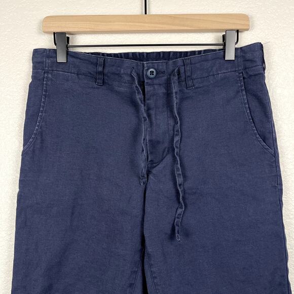 SHIPS Safilin For Ships Navy Linen Flax Chino Trouser Pants Medium Japanese - Picture 4 of 13